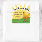 Eierkastenbetrieb Quadratischer Aufkleber (Tasche)