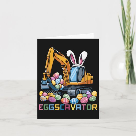 Eierkavator Ostersonniger Bagger Kleinkinder E Karte (Vorderseite)