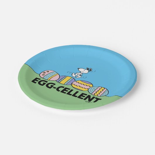 Eierkeller Snoopy Oster Pappteller (Schrägansicht)