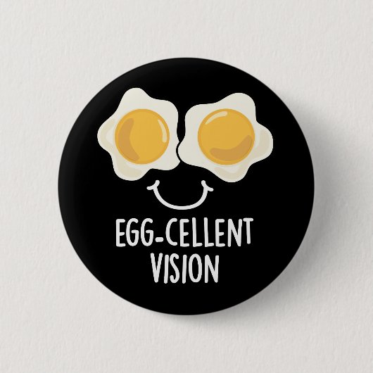 Eierkeller Vision Funny Egg Pun Dark BG Button (Vorderseite)