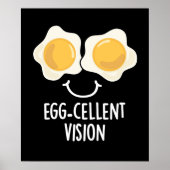 Eierkeller Vision Funny Egg Pun Dark BG Poster (Vorne)