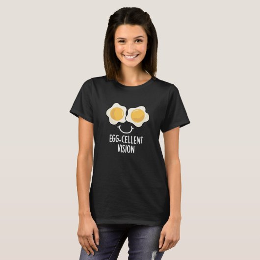 Eierkeller Vision Funny Egg Pun Dark BG T-Shirt (Vorne ganz)