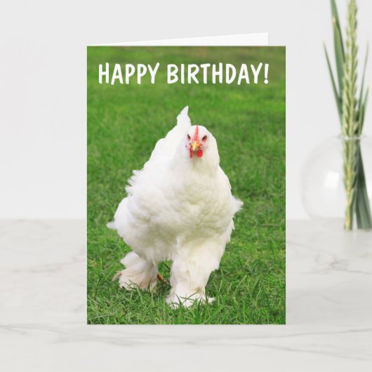 Eierkellner Hühnerrooster Joke Birthday Karte (Vorderseite)