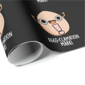 Eierklamation Mark Funny Egg Pun Dark BG Geschenkpapier (Rolleneckpunkt)