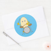Eierkopfdrummer runder aufkleber (Umschlag)