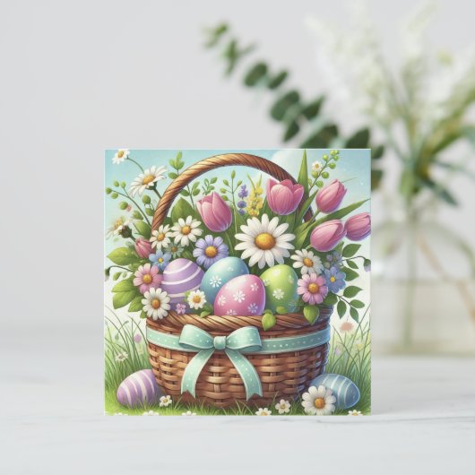 Eierkörbchen Einladung (Stehend Vorderseite)