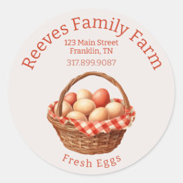 Eierkörbchen, rund gekennzeichnet runder aufkleber