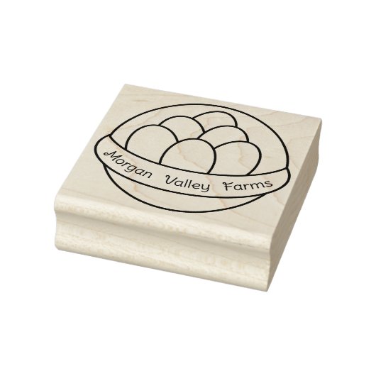 Eierkörbe auf der Briefmarke "Stand Rubber" Gummistempel (Stempel)