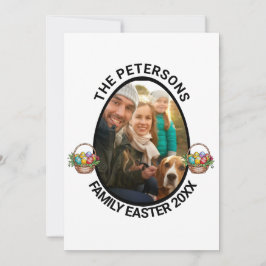 Eierkörbe für personalisierte Osterfamilien - Foto Feiertagskarte