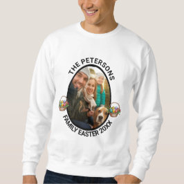 Eierkörbe für personalisierte Osterfamilien - Foto Sweatshirt
