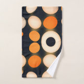Eierkreise Orange Abstrakte Muster Badhandtuch Set (Handtuch)