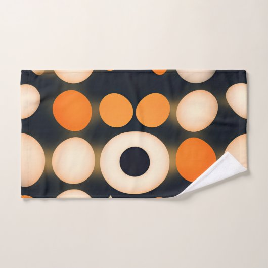 Eierkreise Orange Abstrakte Muster Badhandtuch Set (Handtuch)