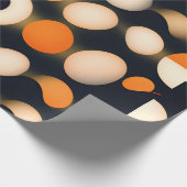 Eierkreise Orange Abstrakte Muster Geschenkpapier (Ecke)