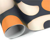 Eierkreise Orange Abstrakte Muster Geschenkpapier (Rolleneckpunkt)