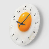 Eierküche mit gebratenen Eiern Uhr (Winkel)