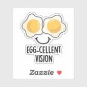 Eierkuchen Vision Funny Egg Pun Aufkleber (Blatt)