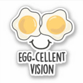 Eierkuchen Vision Funny Egg Pun Aufkleber (Vorderseite)