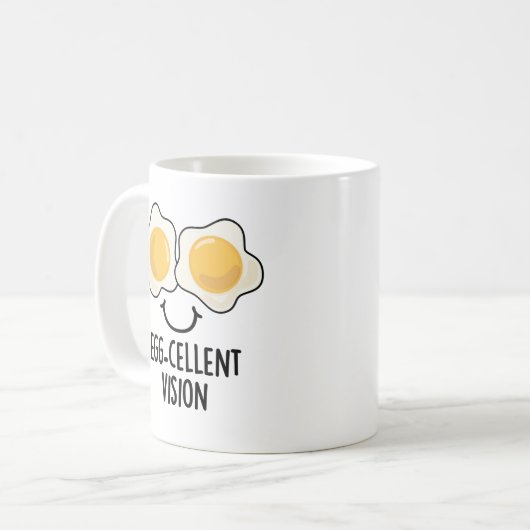 Eierkuchen Vision Funny Egg Pun Kaffeetasse (Vorderseite Links)