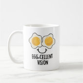 Eierkuchen Vision Funny Egg Pun Kaffeetasse (Links)