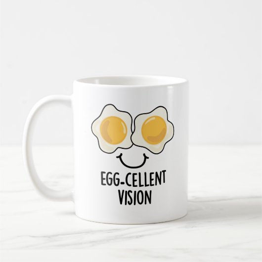Eierkuchen Vision Funny Egg Pun Kaffeetasse (Links)