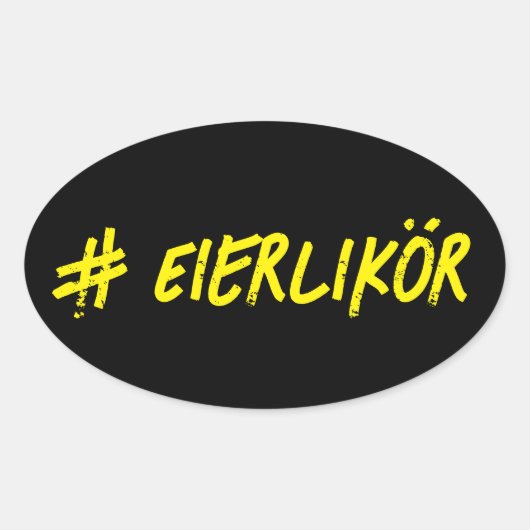 Eierlikör Ovaler Aufkleber (Vorderseite)
