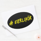 Eierlikör Ovaler Aufkleber (Umschlag)