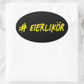 Eierlikör Ovaler Aufkleber (Tasche)