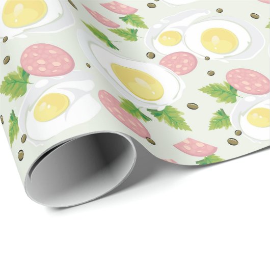 Eiermuster und Wurstmuster Geschenkpapier (Rolleneckpunkt)