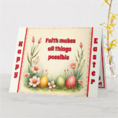 EierOstern Vintag Populäre Sammlung Karte (Gelbe Blume)