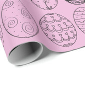 Eierparade (klein) in rosa Umschlagpapier Geschenkpapier (Rolleneckpunkt)