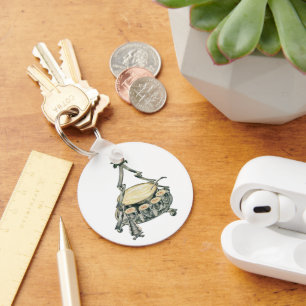 Eierpunsch in einer Vintage-Weihnachtsbaum-Punschs Schlüsselanhänger