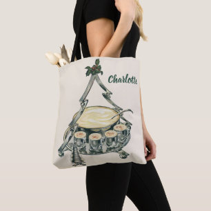 Eierpunsch in einer Vintage-Weihnachtsbaum-Punschs Tasche