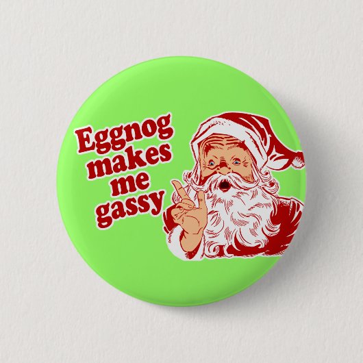 Eierpunsch macht Sankt gashaltig Button (Vorderseite)