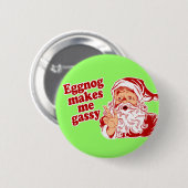Eierpunsch macht Sankt gashaltig Button (Vorne & Hinten)