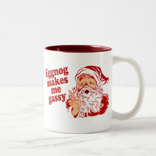 Eierpunsch macht Sankt gashaltig Zweifarbige Tasse