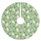 Eierpunsch-Muster Polyester Weihnachtsbaumdecke (Vorderseite)
