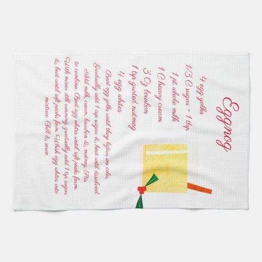 Eierpunsch-Rezept Geschirrtuch (Horizontal)