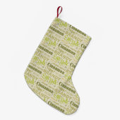 Eierpunsch-Typografie - Avocado Kleiner Weihnachtsstrumpf (Vorderansicht (hängend))