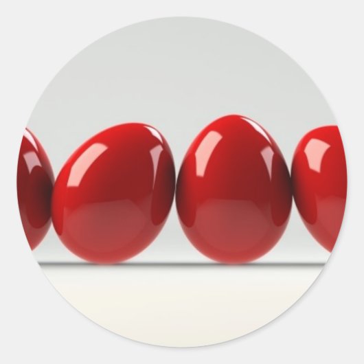 Eierreihe Runder Aufkleber (Vorderseite)