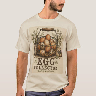 Eiersammler Vintage Farmhouse Hühner Kunst T-Shirt
