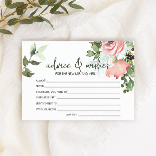 Eierschale und Rosé-Blumen Hochzeit Wünsche Briefpapier