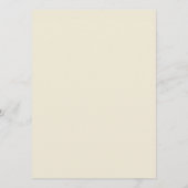 Eierschale Uni-Farbe Menükarte (Rückseite)