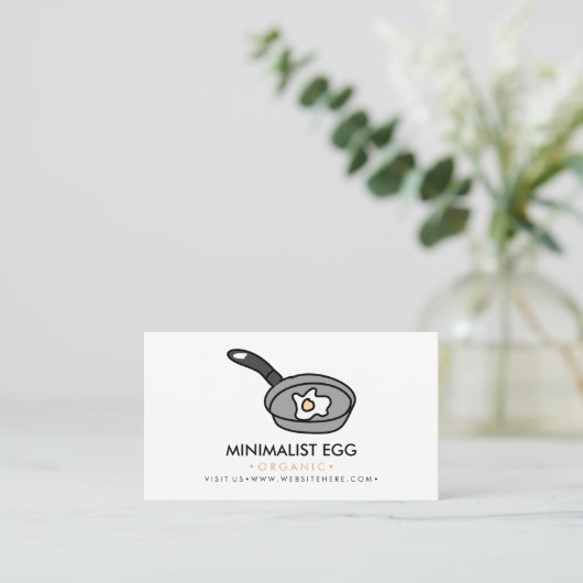 Eierschale Visitenkarte (Stehend Vorderseite)
