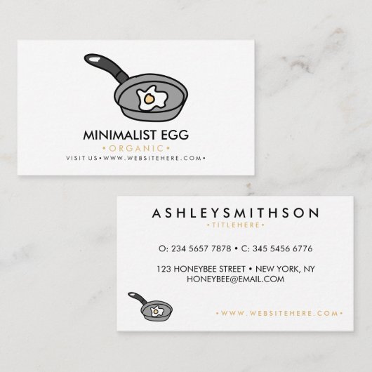 Eierschale Visitenkarte (Vorne/Hinten)