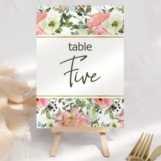 Eierschalen-Rosa-Blush-Blumen-Hochzeitstisch-Numme Tischnummer
