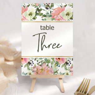 Eierschalen-Rosa-Blush-Blumen-Hochzeitstisch-Numme Tischnummer
