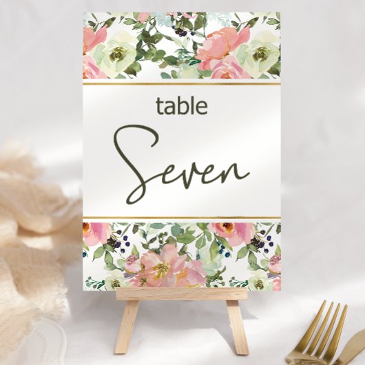 Eierschalen-Rosa-Blush-Blumen-Hochzeitstisch-Numme Tischnummer