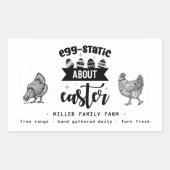 Eierschinken-Aufkleber Rechteckiger Aufkleber (Vorderseite)