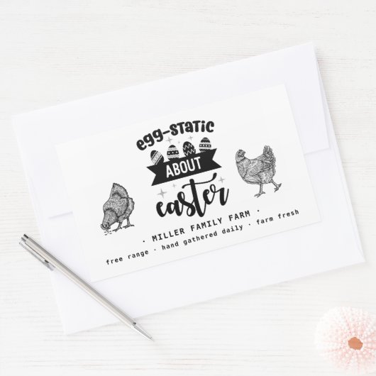 Eierschinken-Aufkleber Rechteckiger Aufkleber (Umschlag)