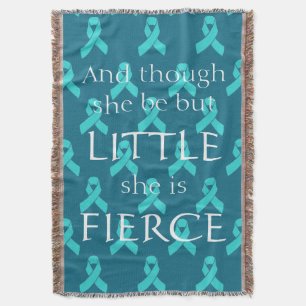 Eierstockkrebs-aquamarine Bandthrow-Decke Decke